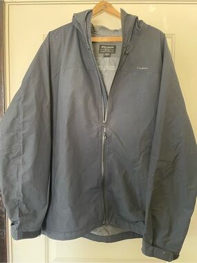 Filson swiftwater Men's Hooded Zip Jacket in Gray-Blue/dark denim